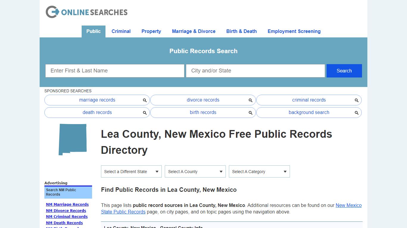 Lea County, New Mexico Public Records Directory